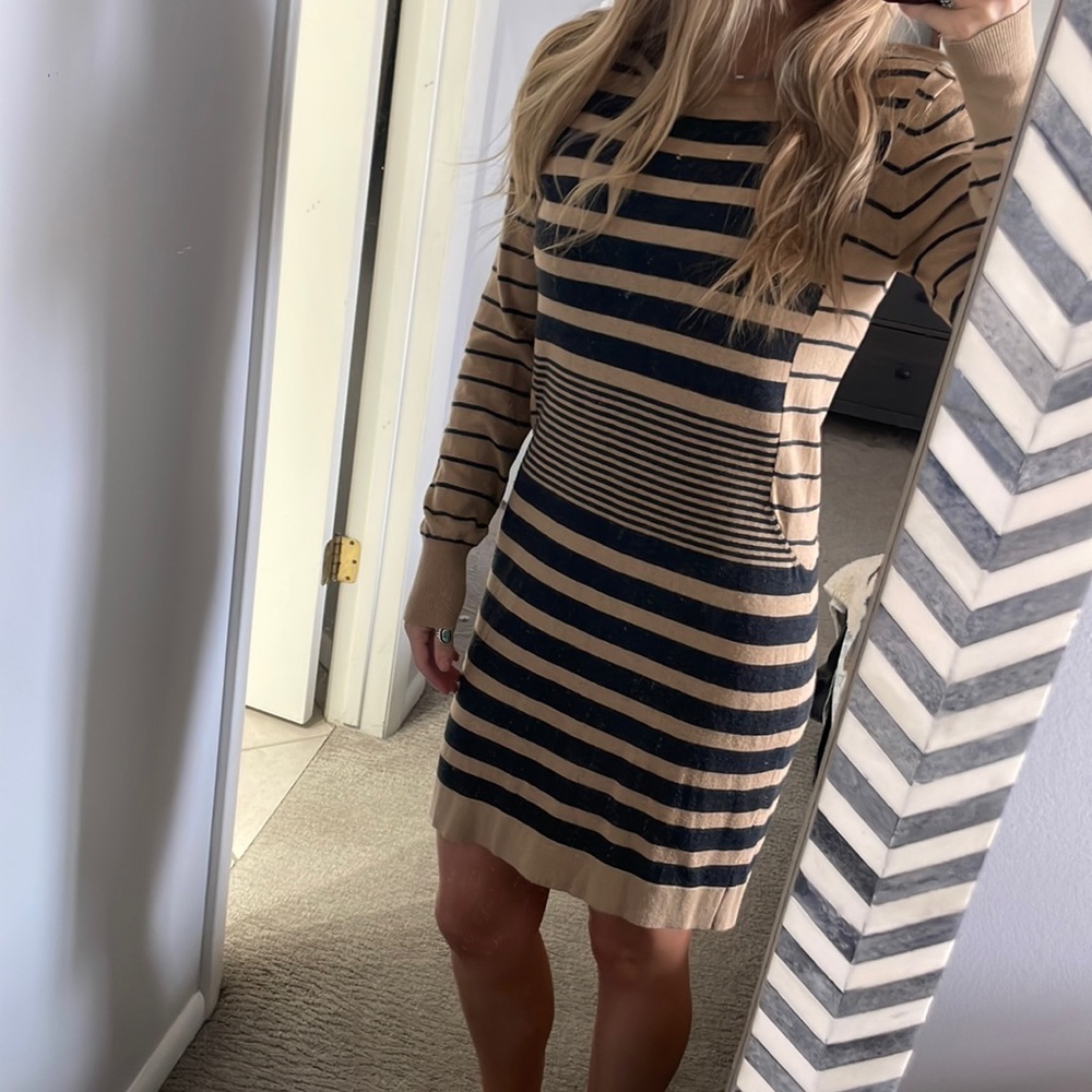 Stripe sweater dress